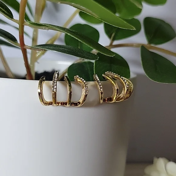 Gold Claw CZ Huggies, available in silver or gold - Picture 3 of 8